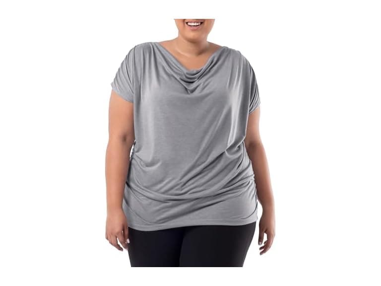 Wright's Women Jersey Knit Sleeveless Drape Top - Image 1