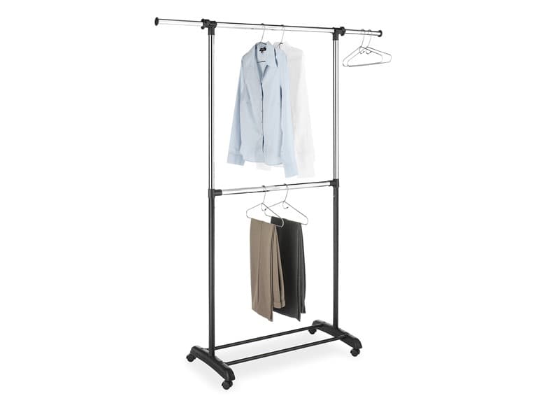 Whitmor Adjustable 2-Rod Garment Rack - Image 1