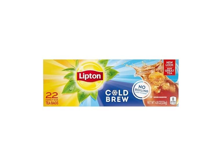 22CT Lipton Cold Brew Iced Tea Bags, Family Size - Image 1