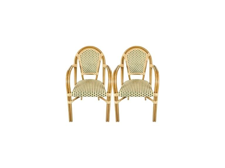 Chivari French Bistro Patio/Indoor Dining Chair, 2 Pack, Han (Open Box) - Image 1