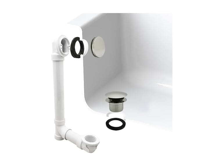 Westbrass 14in Waste Overflow Tip-Toe PN - Image 1