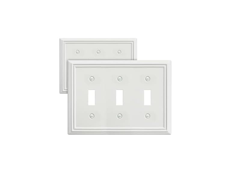 3-Gang Metal Toggle Switch Plate 4-Pack - Image 1