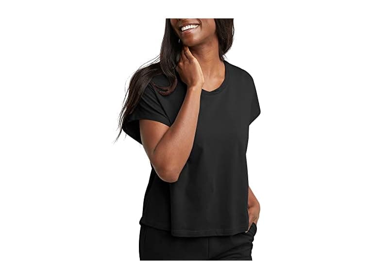 Hanes Women Originals Twisted Neck T-shirt - Image 1