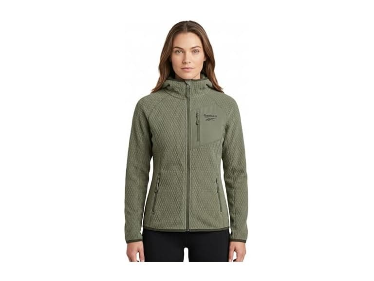 Reebok Women Zip-up Honeycomb Fleece Jacket - Image 1