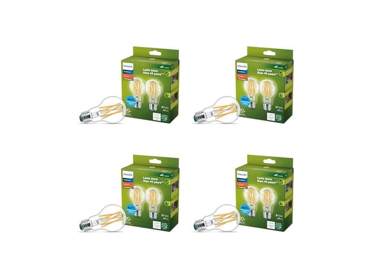 Philips LED 100W A19 8-Pack Ultra Efficient Soft White - Image 1
