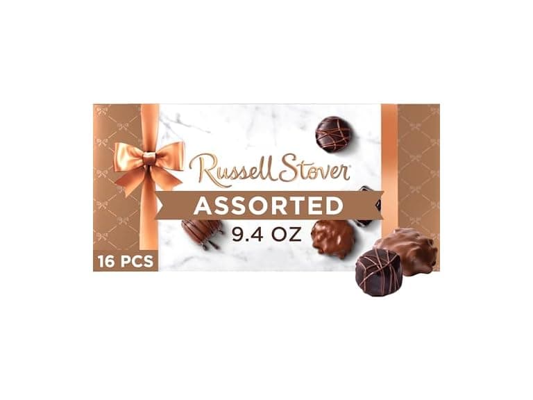Russell Stover Milk Dark Choc Box 9.4oz - Image 1
