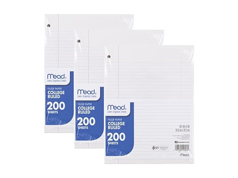 Mead Loose Leaf College Ruled 3-Pack 200ct - Image 1