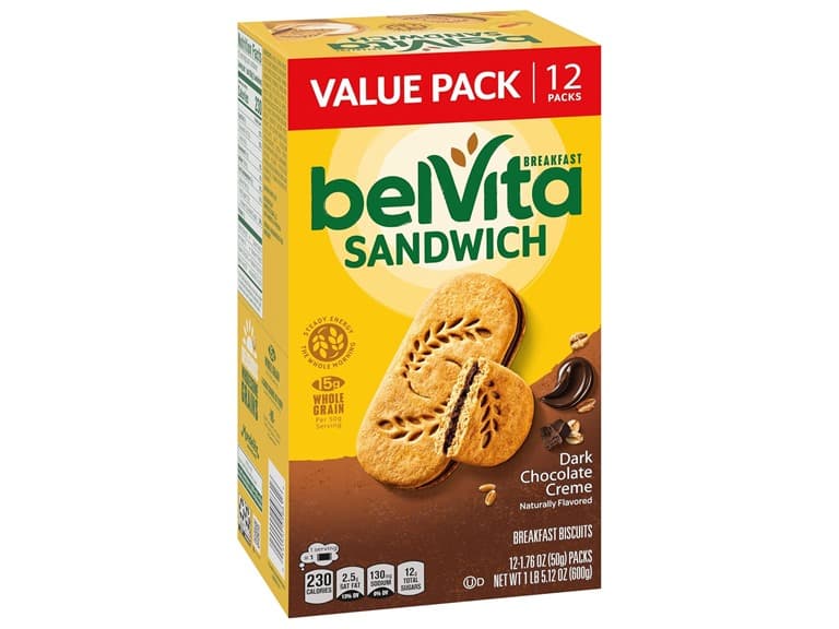 12PK belVita Breakfast Sandwich Dark Chocolate Creme - Image 1