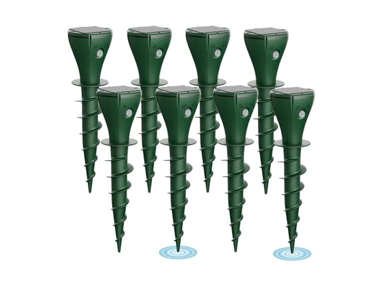 Solar Sonic Mole Repellent Stakes 8-Pack - Image 1