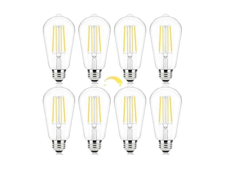 Brightever Warm Edison Light Bulbs 60W Equivalent, 8Pk - Image 1