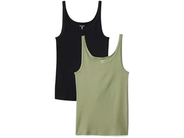 Amazon Essentials Women 2-Pack Slim-Fit Thin - Image 1