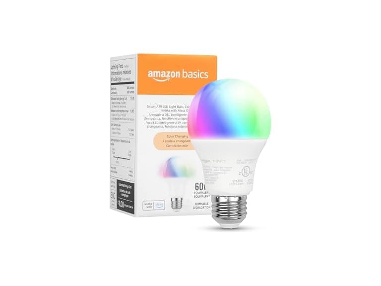 Amazon Basics Smart A19 LED Light Bulb - Image 1