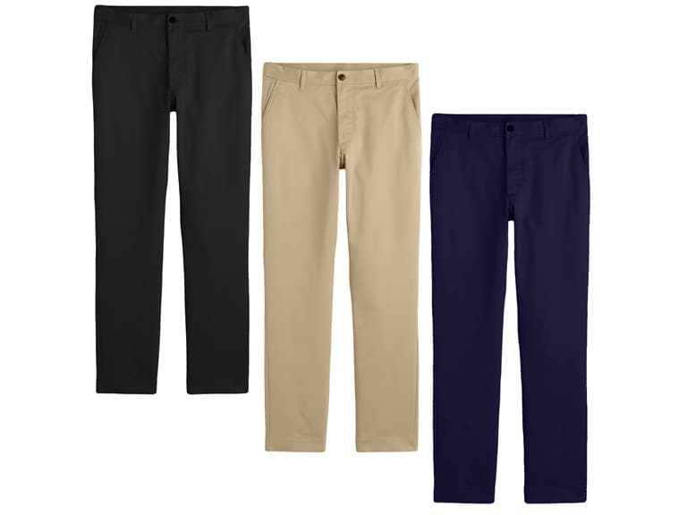 Boys Flat Front Uniform Pants (4-20) - Image 1