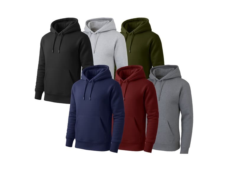 3Pk Asst Mens Fleece-Lined Pullover Hoodie - Image 1