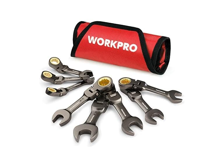 WORKPRO 8-piece Stubby Wrench Set, SAE - Image 1