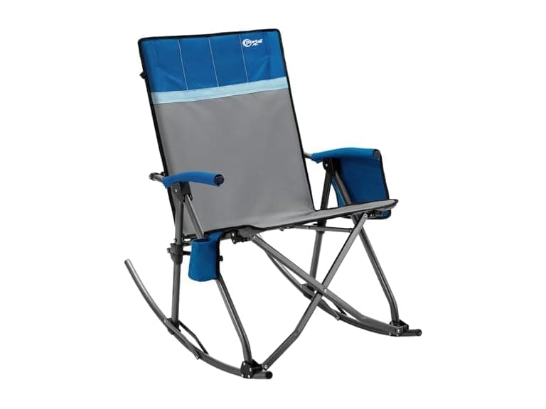 Portal Grey/Blue Rocking Camping Chair - Image 1