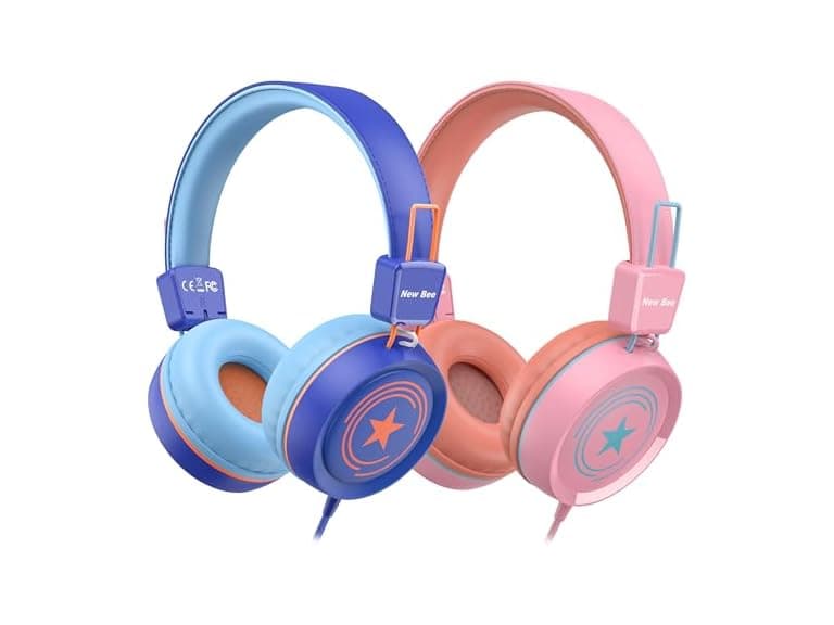 New Bee 85dB Kids Headphones w/ Mic - Image 1