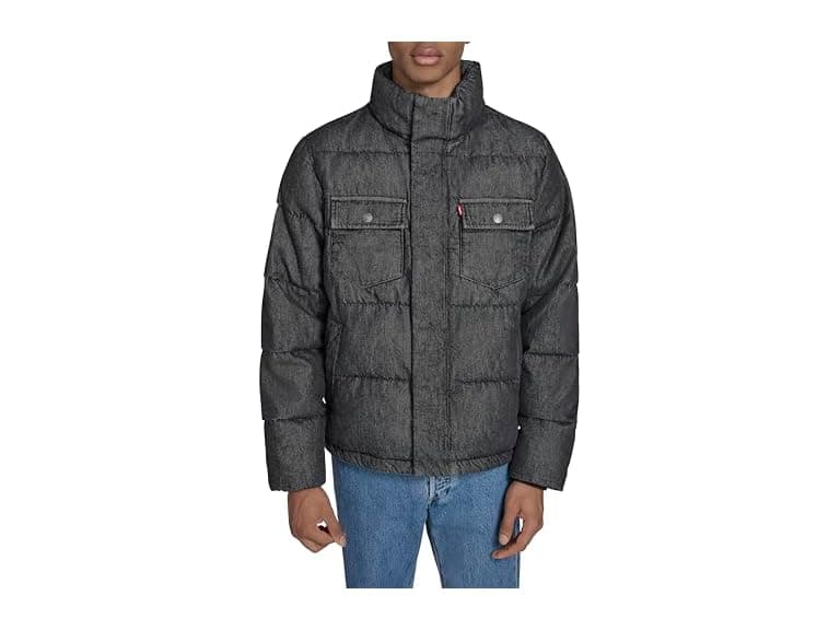 Levis Mens Mixed Media Quilted Puffer Jacket (L) - Image 1