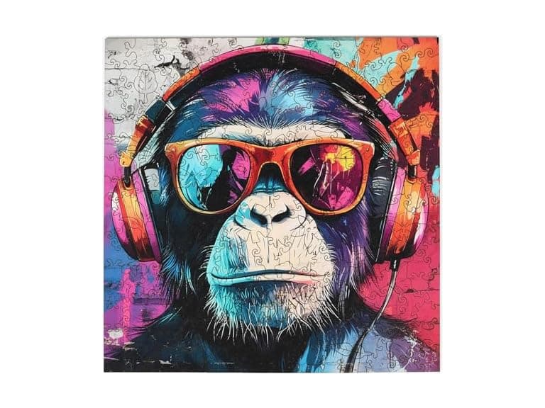 Ixfyloop Wooden Puzzles for Adults, Baboon - Image 1