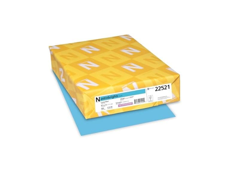 Neenah Astrobrights Color Paper, Lunar Blue, 500 Sheets - Image 1