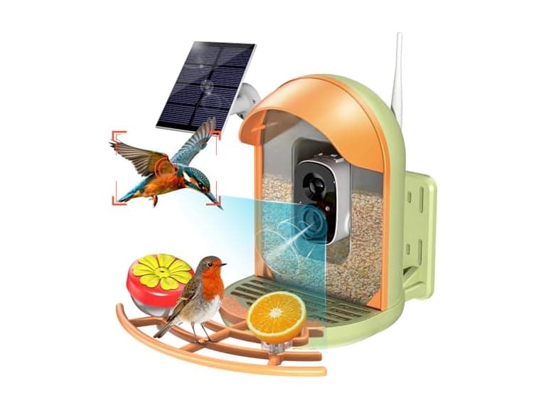 Solar Powered Bird Feeder with Camera - Image 1