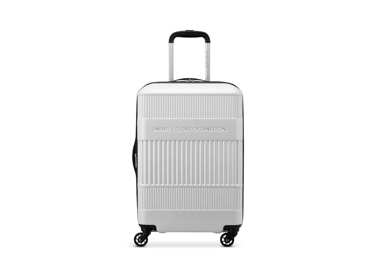 Ribbed Hardside White, Carry-On 20 Inch - Image 1