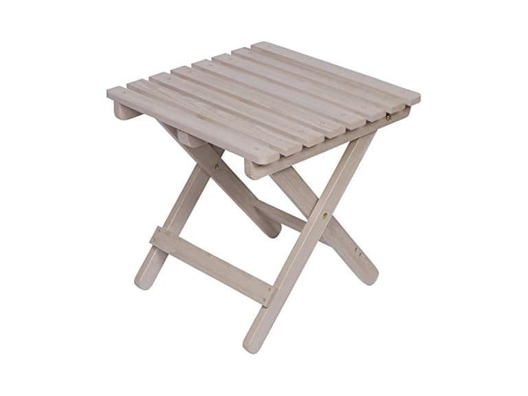 Shine Company 4119 Square Wooden Folding Side Table - Image 1