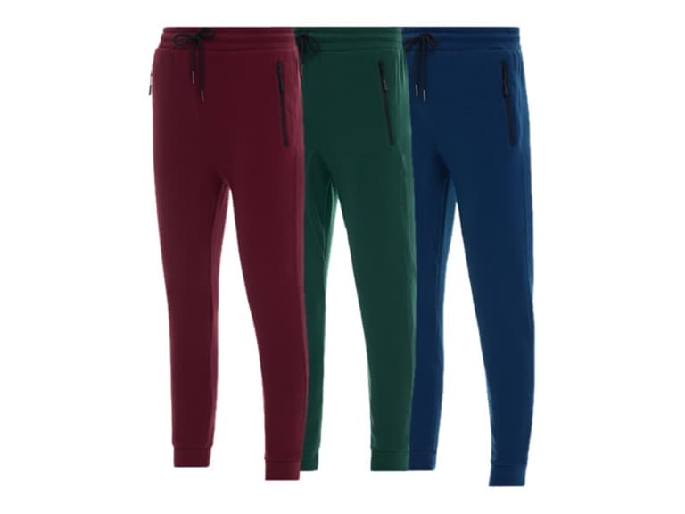 (3Pk) Men's Zip Pocket Fleece Joggers (S-XXL) - Image 1