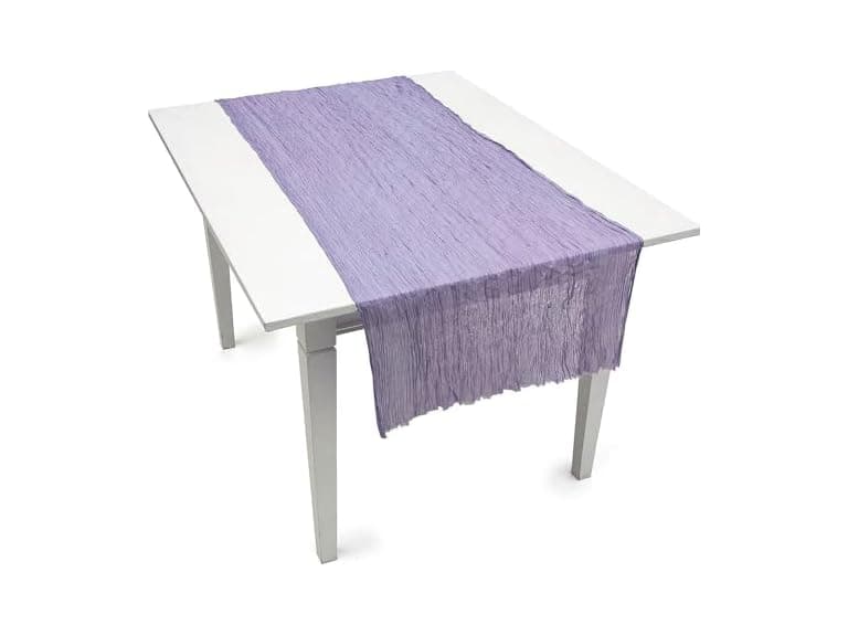 Fun Express 70" x 30" Lavender Gauze Table Runner - Image 1