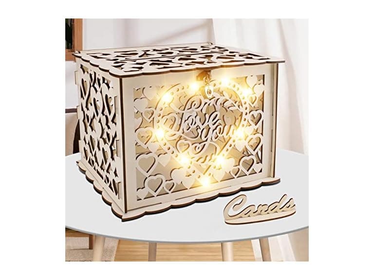 DIY Wedding Card LED Box with Lock - Image 1