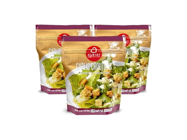 3PK Aleia’s Gluten Free Garlic Croutons – 5.5 oz - Image 1