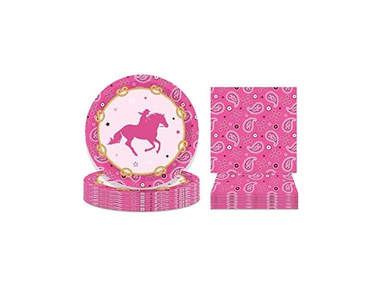 Cowgirl Dessert Plates and Napkins - Image 1