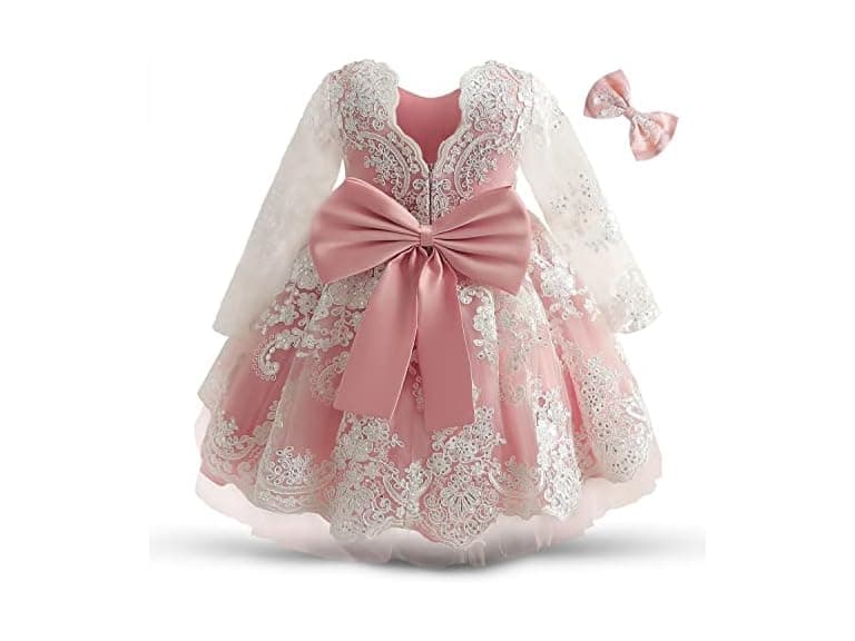 Nnjxd (12-18 Months) Flower Girl Lace Dress - Image 1