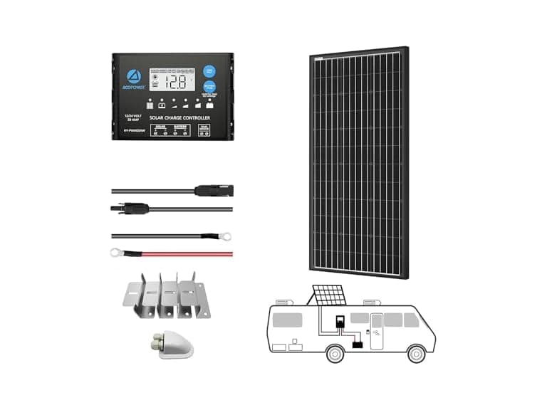 ACOPOWER 100 Watt Solar Panel Kit - Image 1