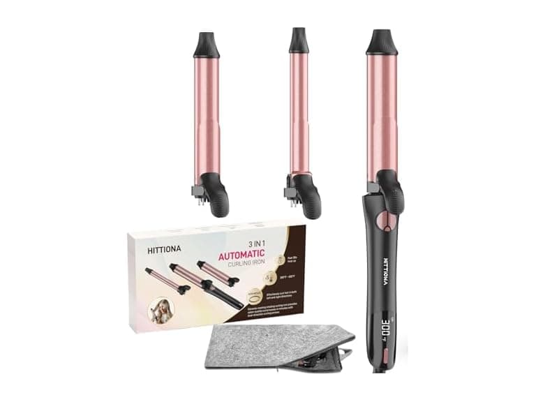 HITTIONA Rotating Curling Iron - 3 in1 Automatic Curling Iron - Image 1