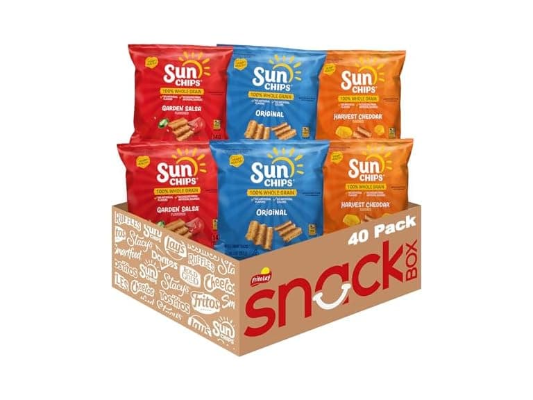 40PK SunChips 100% Whole Grain Chips, Variety - Image 1