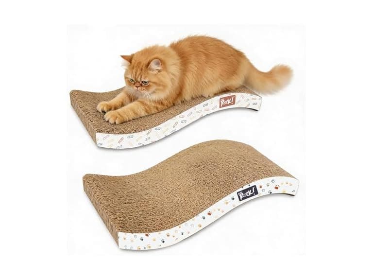 Cats Rock Scratching Board for Indoor Cats, Curved - Image 1
