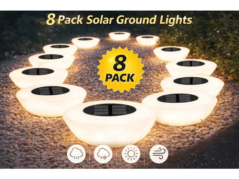 Hakol BH-999 8 Pack Hal Solar Ground Lights - Image 1
