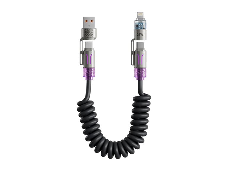 Power Spring 4-in-1 240W Fast Charging Cable - Image 1