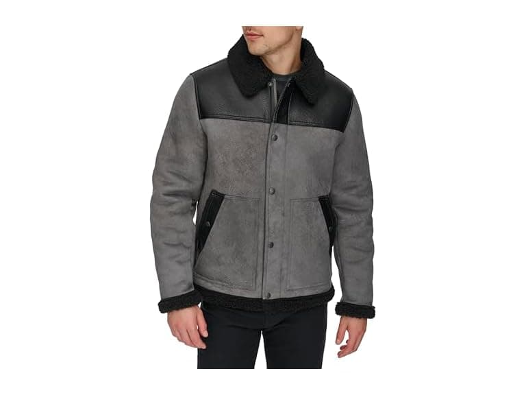 Levis Mens Mixed Media Faux Shearling Jacket (XXL) - Image 1