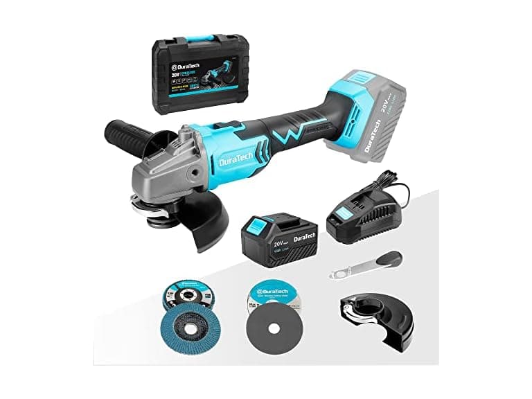 DURATECH 20V Cordless Angle Grinder Kit