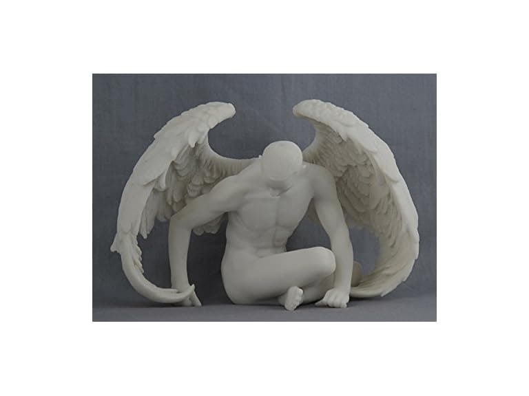 Winged Nude Male, White, 7.88" - Image 1