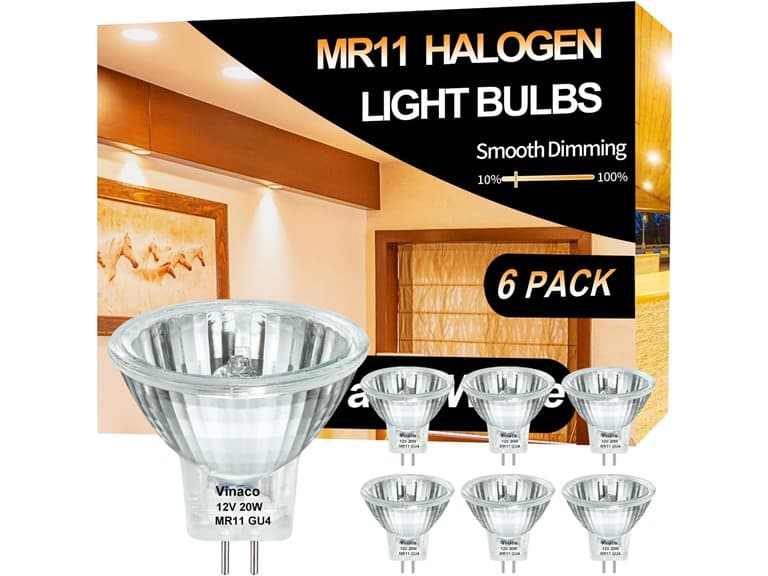 Vinaco GU4 Bulb 20W 12V, 6 Pack