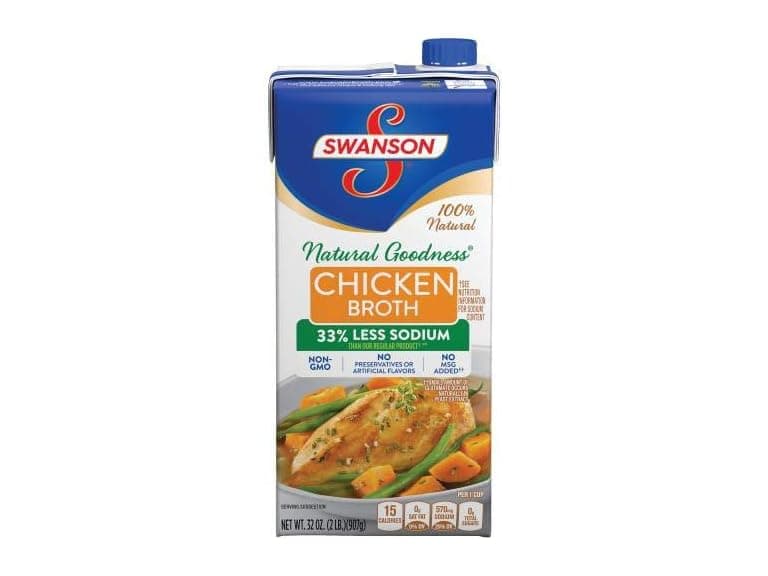 1CT Swanson Natural Goodness Chicken Broth Carton - Image 1