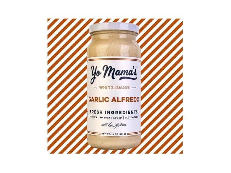 (6 Pack) Yo Mama's Alfredo Sauce Roasted Garlic - Image 1