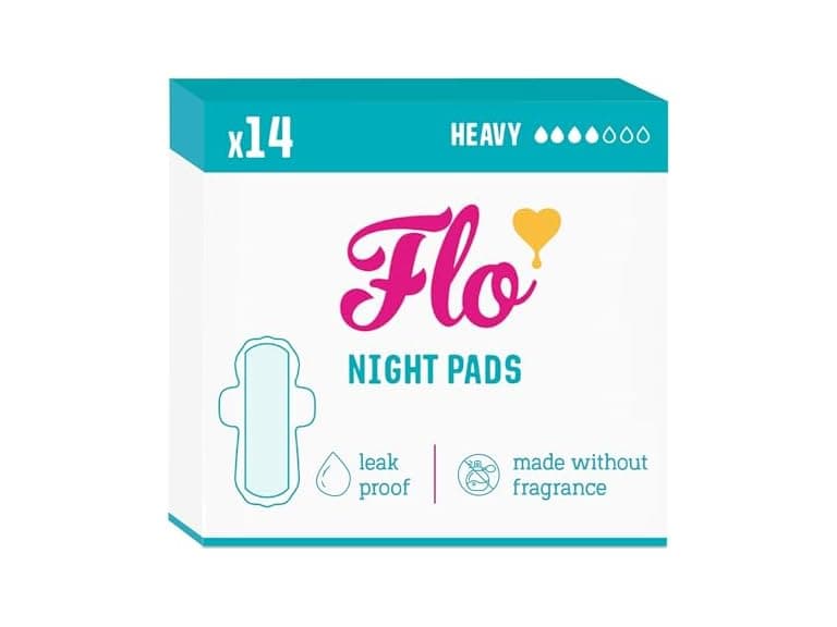 Flo Night Menstrual Pads Bamboo Heavy 14pk - Image 1