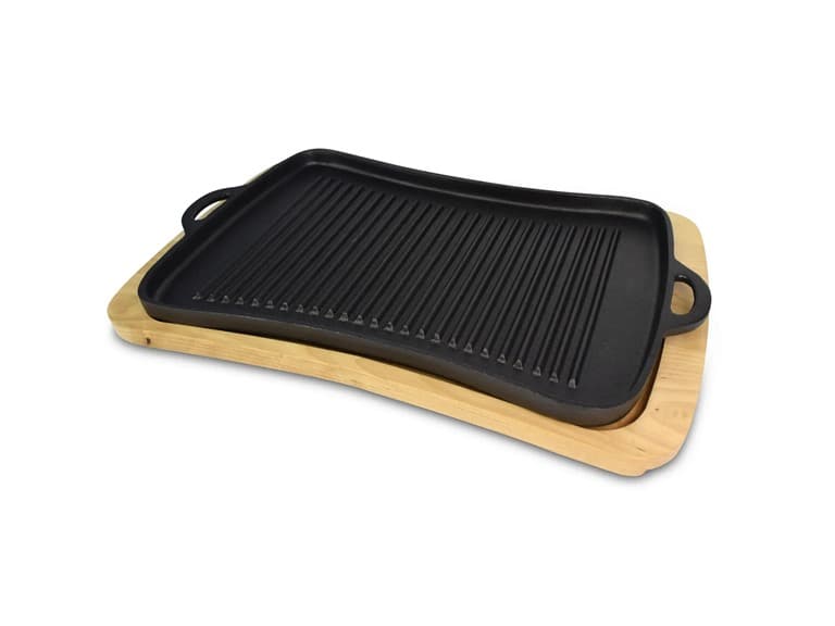 Jim Beam Cast Iron Grill Pan Set - Image 1