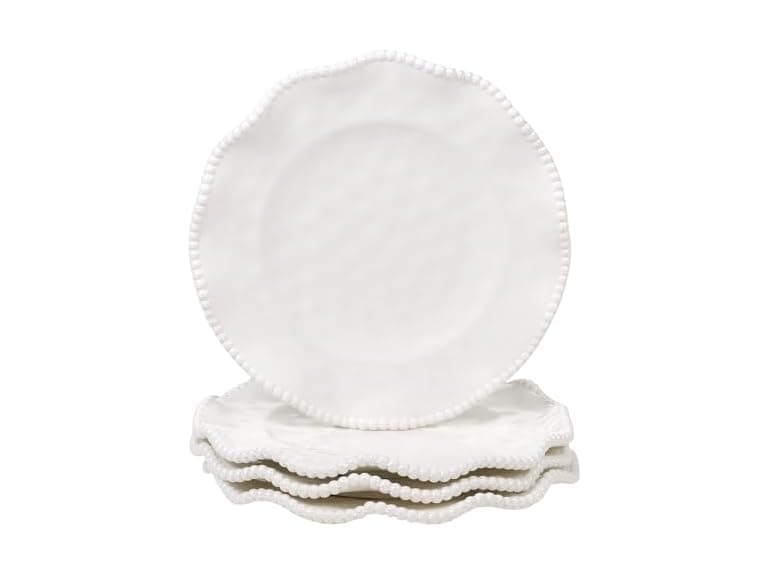 Perlette Cream Beaded Salad Plates - Image 1