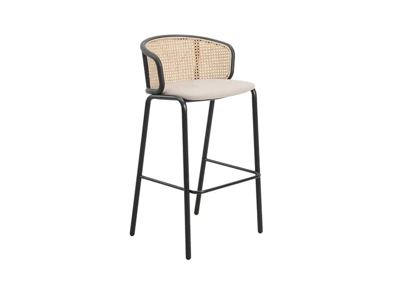 Leisuremod Ervilla Bar Stool w/Black Steel - Image 1