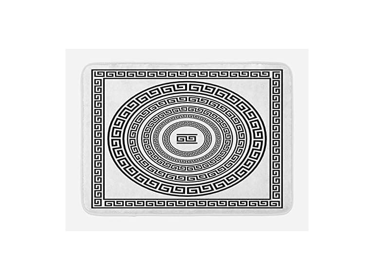 Ambesonne Geometric Bath Mat, Traditional - Image 1